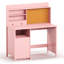Bureau d'écriture rose avec tablette à 2 niveaux-130480229