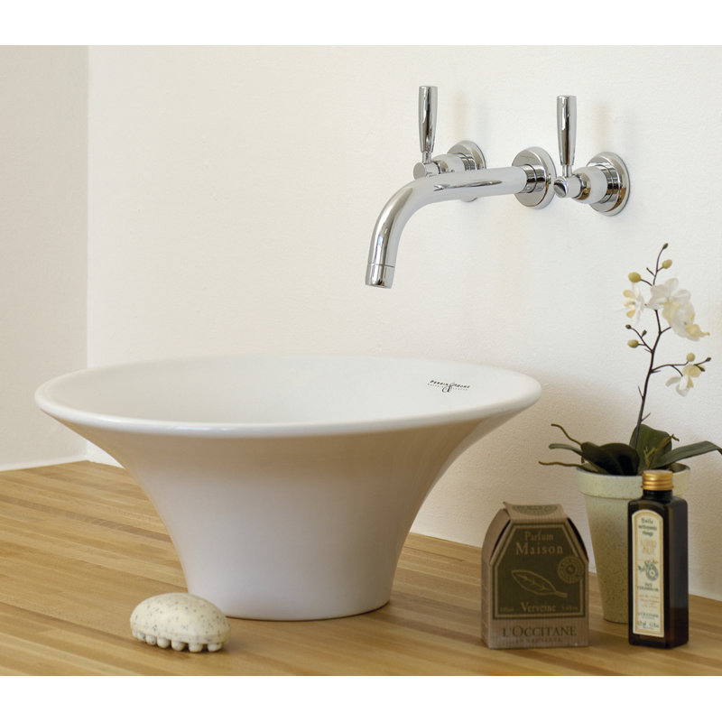 Holborn Wall Mount Bathroom Faucet, Polished Chrome