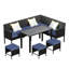 Ensemble de mobilier d'extérieur pour petit patio 7 pièces