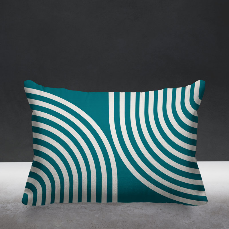 Coussin décoratif intérieur / extérieur Kumba, Turquoise