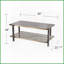 Champagne-teint miroir & amp; Table basse en faux marbre pour le salon, rangement élégant et peu encombrant