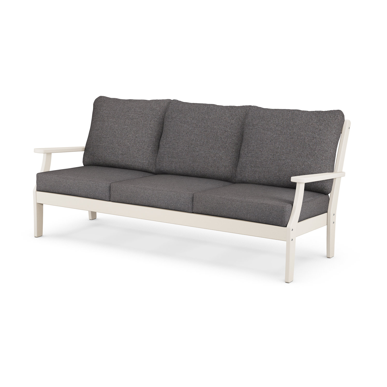Braxton Deep Seating Sofa, Sand, Ash Charcoal