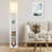 Emonnie 62.9" Column Floor Lamp with Shelves, Real Solid Wood and Bulb Included-1709860208