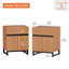 Table de bout moderne 2 pièces avec 1 tiroir et 1 armoire de rangement Aadam-1602233906