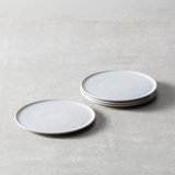 Fortessa Nivo Stoneware, 8.7" Salad Plate (Set of 4), Mettalic