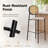 Euston Modern Bar Stool, Upholstered Fabric High Back Kitchen Island Counter Chair, Heavy Duty Steel Frame Pub Seating with Footrest-730778757