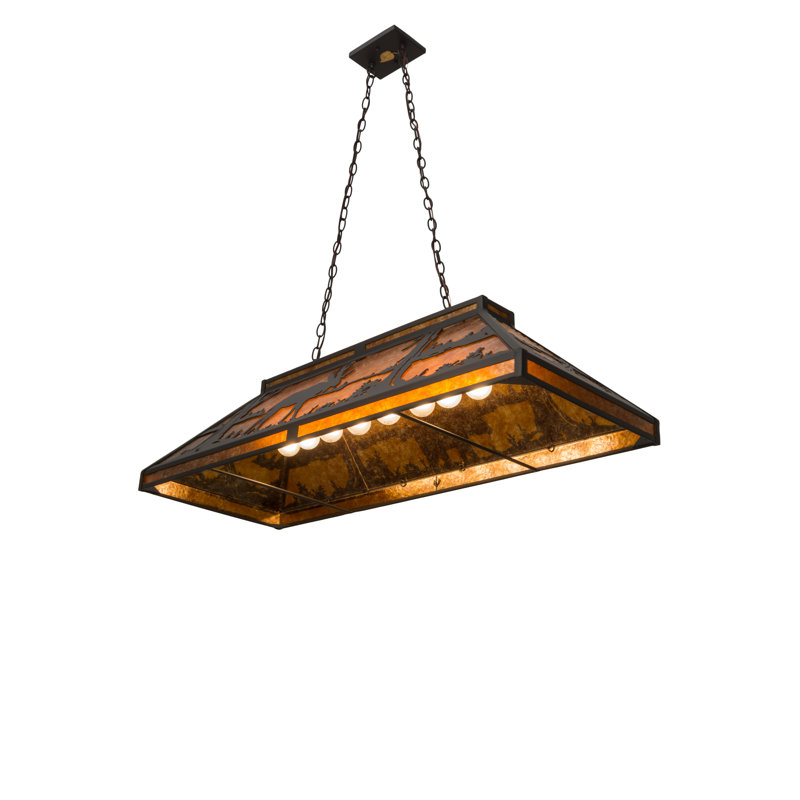 Luminaire suspendu linéaire 9 lumières pour table de billard