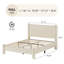 Boucle Upholstered Platform Bed with Soft Rounded Corners-195356837-196431593