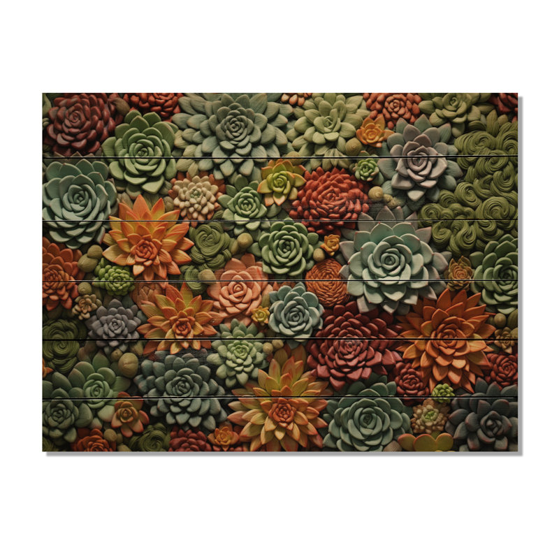 " Colourful Succulents Succulent Tapestry ", 30" H x 40" W x 0.78" D