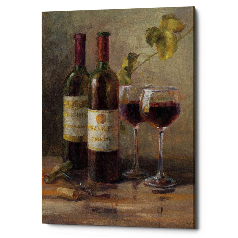 «Ouverture du vin I» par Danhui Nai, art mural sur toile, H 16 po x l 12 po x P 0,75 po