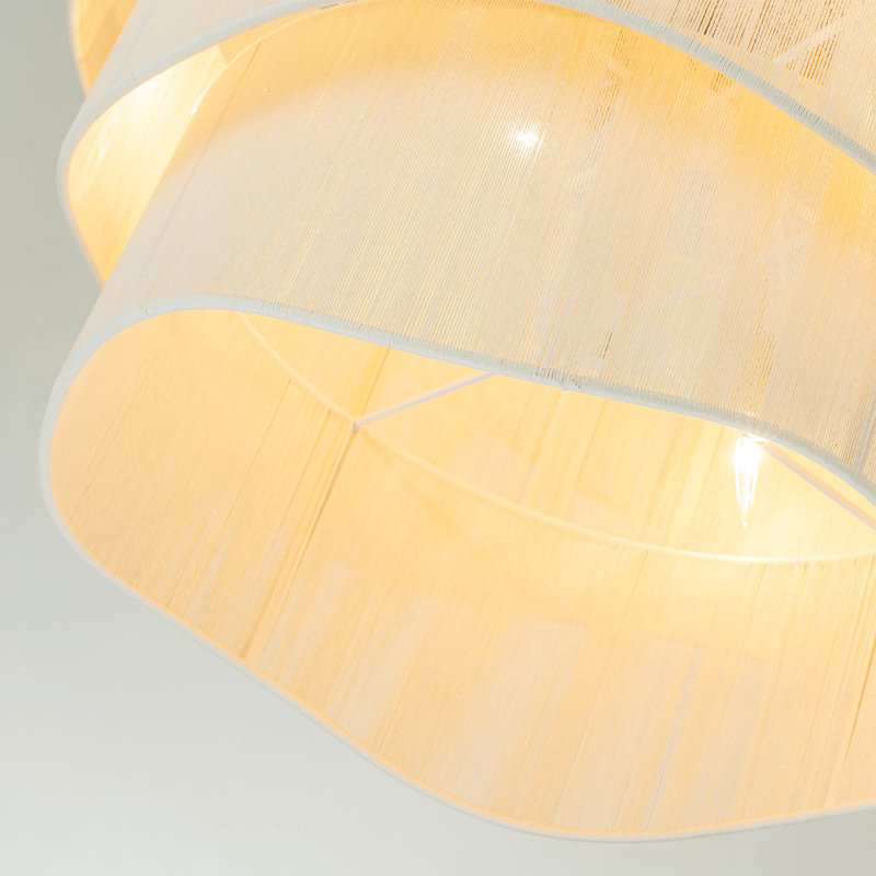 Ashli 6-Light Boho Dimmable Tiered Drum Chandelier