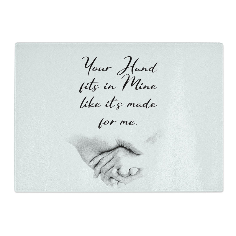Your Hand Fits in Mine Chopping Board, 28.5cm W x 39cm L