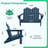 HDPE 49'' Double Folding Adirondack Chair Bench-1800254081