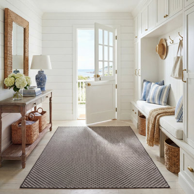 Tapis d'intérieur / extérieur à motif géométrique Dirks Performance