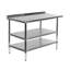 Table de préparation en acier inoxydable avec dosseret de 1,5 po et 2 tablettes inférieures-90296793