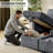 81" Reversible Sleeper Sofa Bed With Storage Chaise, 3-in-1 L-shaped Pull-out Couch Featuring Charging Station, Cup Holder & Side Pocket, Plush Corduroy Upholstery, for Living Room, Apartment-1615084454