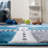 HildrethTurquoise/Gray/Red Area Rug-2074642595