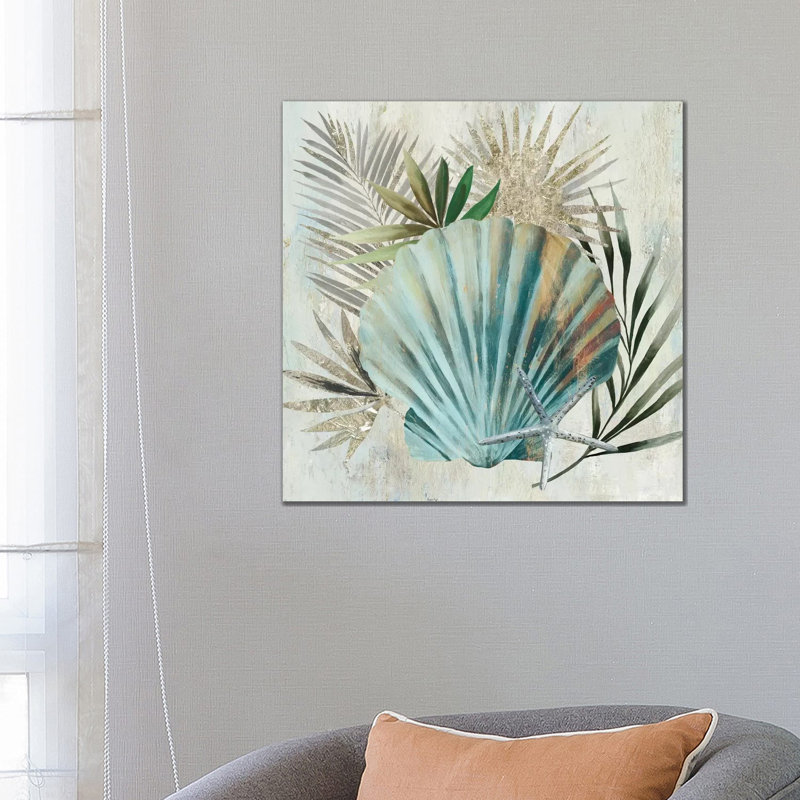 Turquoise Shell I by Aimee Wilson - Wrapped Canvas Print, 66.04 cm H x 66.04 cm W x 1.91 cm D