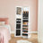 Ardolino Jewelry Armoire with LED and Flip-over Makeup Shelf