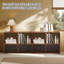 Armoire de rangement Buffet avec tiroirs, salle à manger, couloir, console, armoire à café, noyer et noir