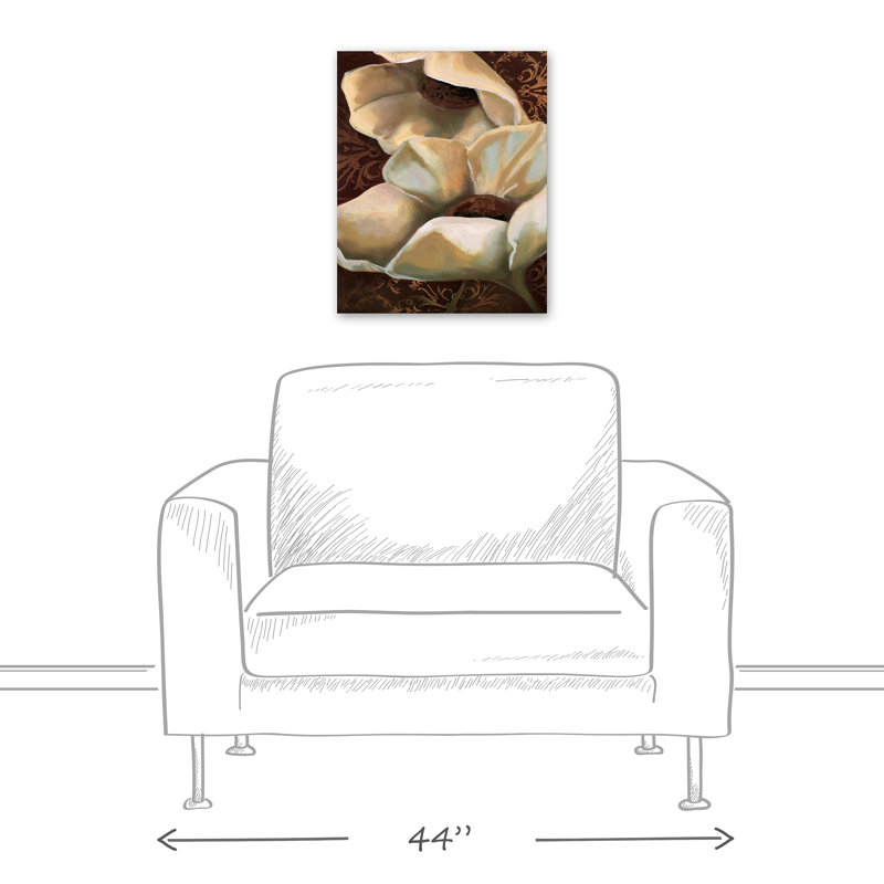 Magnolia gros plan sur toile, H 20 po x l 16 po x P 1,25 po, Toile tendue