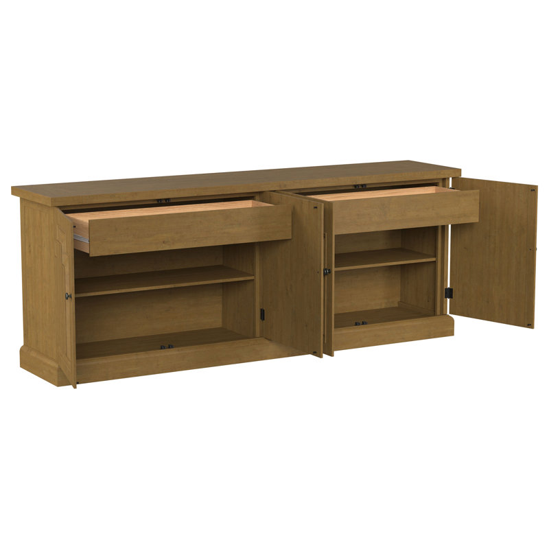 Morriston 4-door Dining Sideboard Buffet Cabinet Rustic Honey, Rustic Smoke