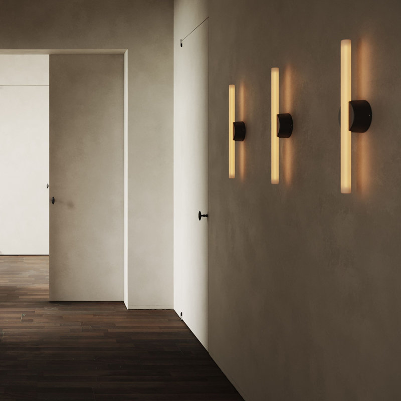 Kilter 1 - Light Wallchiere, 19.69" H x 1.18" W x 1.18" D, 2200K, Dark Gray