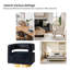 Fauteuil demi-tonneau pivotant en velours Aysha-226886117