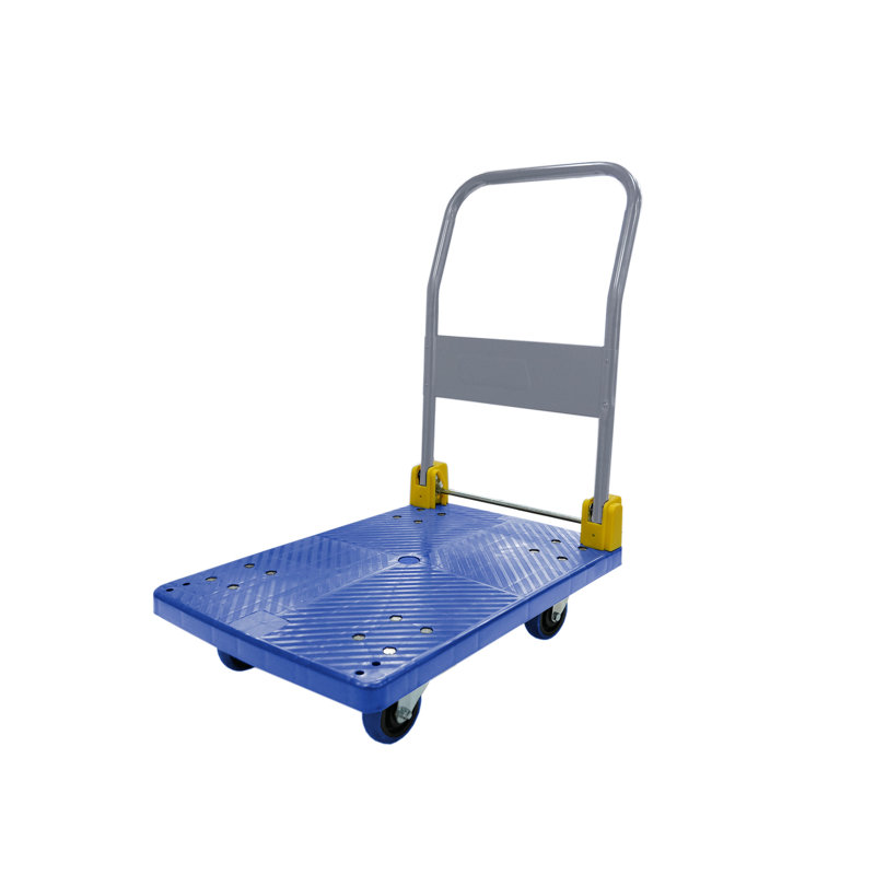 Chariot à main capacité pliable, Bleu / jaune / noir, H 36,41 po x l 35,23 po x P 23,42 po