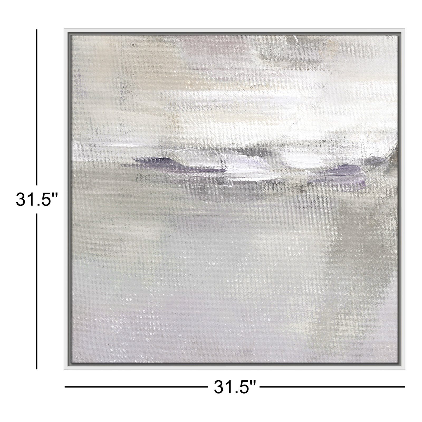 Abbott "Lilac Horizon" Print by Nan, 31.5" H x 31.5" W, White Framed