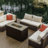 Emeram 43 Inch Propane Outdoor Fire Pit Table with Lid-695320238