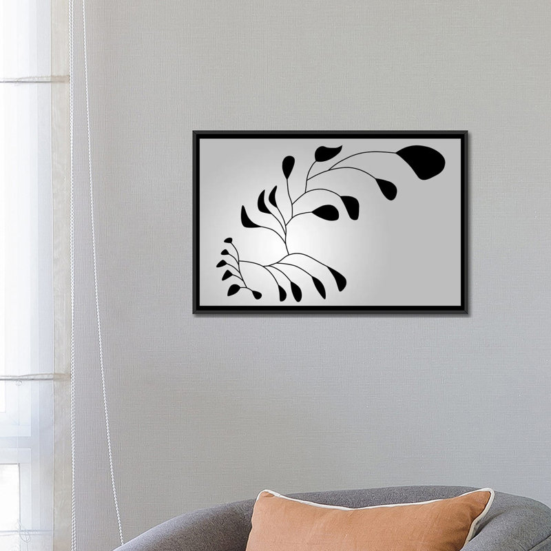 « mobiles », impression sur toile, H 18 po x l 26 po x P 1,5 po, Toile avec cadre noir, Pas de tapis
