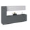 WALLKITCHENS - Cuisine complète moderne en panneau de fibres à densité moyenne l 135 x P 24 x H 83 