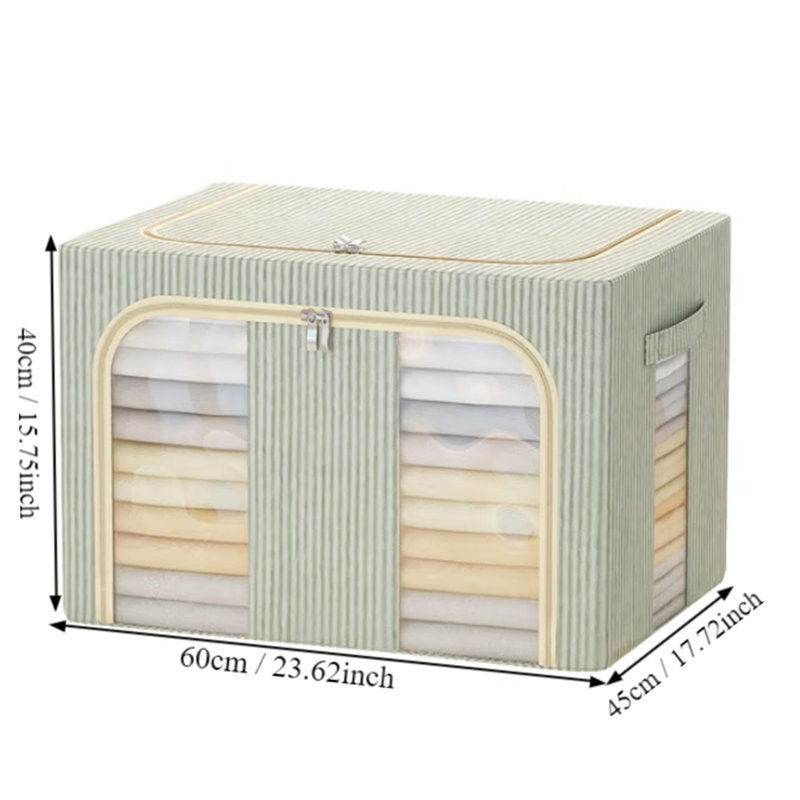 Ensemble de bacs de rangement en tissu, Vert