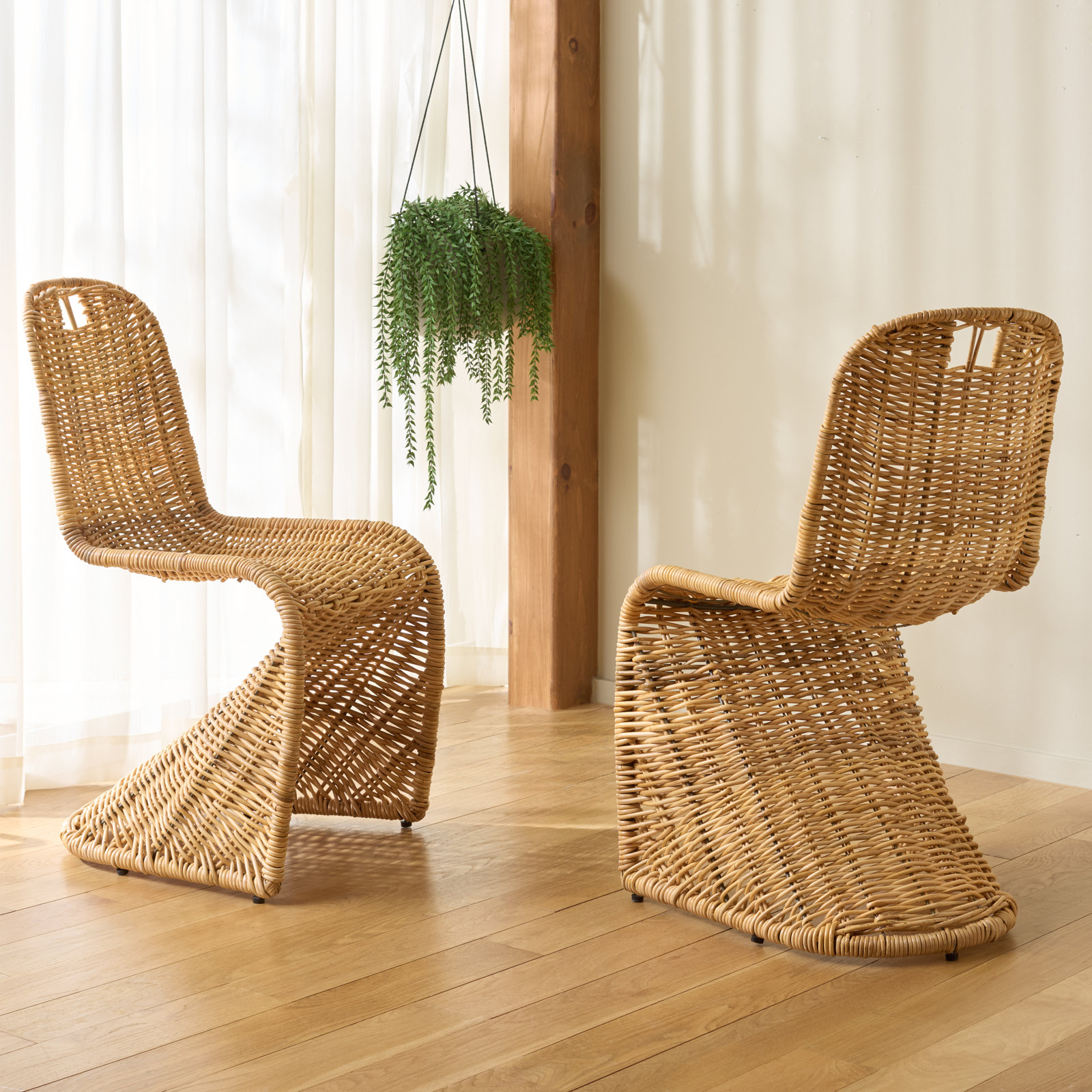 Celeste Outdoor Wicker Dining Chair, Natural