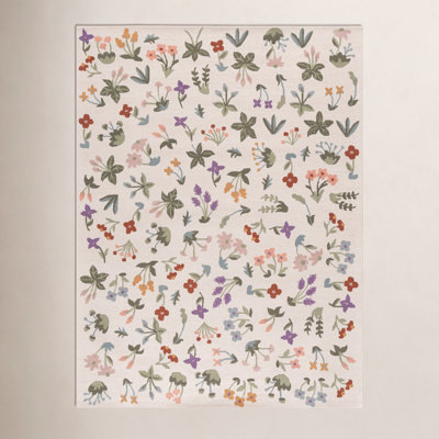 Hand-Tufted Wool Floral Outdoor Rug