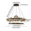 Luminaire suspendu noir de 24 pouces, luminaire de plafond circulaire de luxe minimaliste (source de lumière DEL, ampoule incluse), hauteur réglable, luminaire suspendu de chambre à coucher, luminaire suspendu de salon