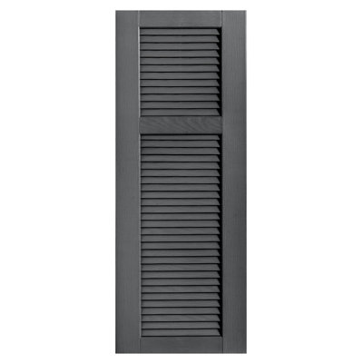 Straight Top Cottage-style Open Louver Shutters Pair