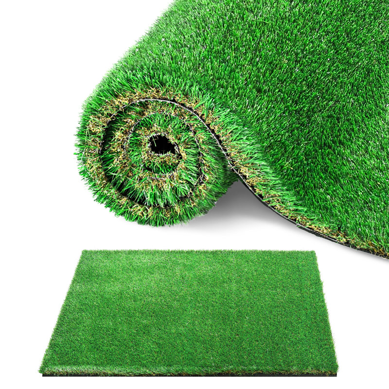 Gazon artificiel adapté aux animaux de compagnie, tapis d'extérieur avec drainage, velours épais pour patio, balcon, jardin