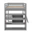 Lit mezzanine double avec tablettes et bureau-648008345