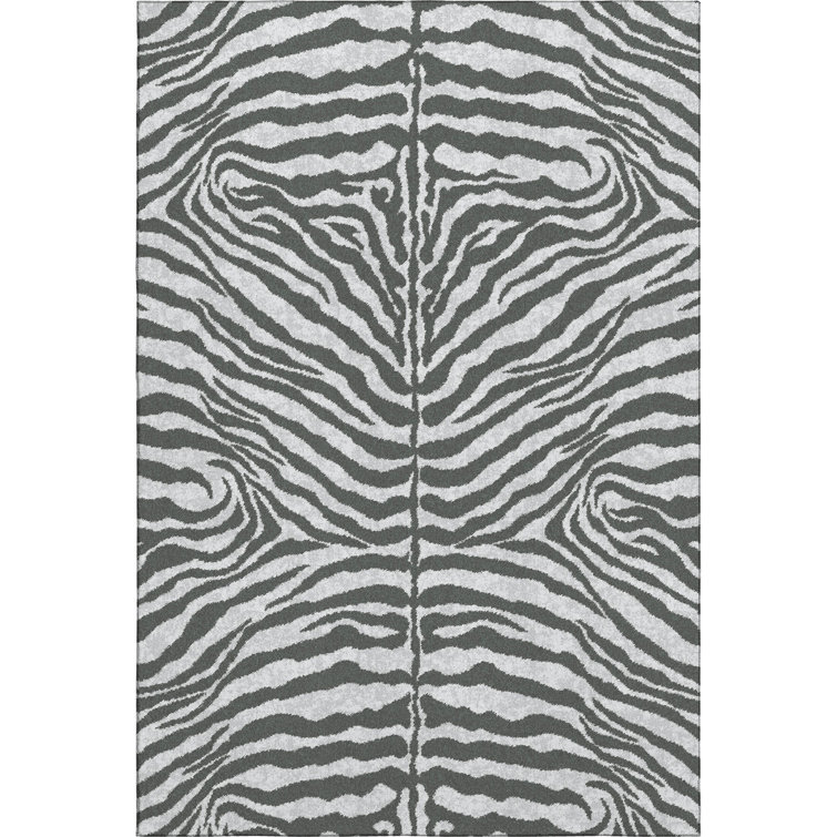 Premium Machine Washable Kishonna AMF42 Gray Rug