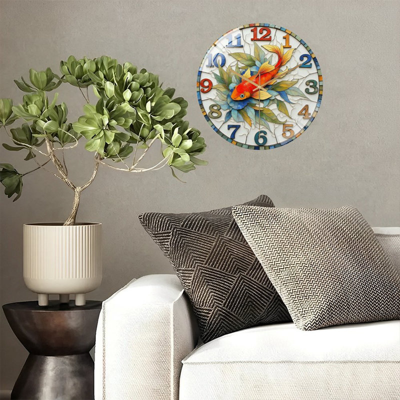 Horloge murale Koi Fish