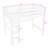 Twin Wood High Loft Bed With Desk And Safety Features-436125397