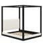 Lit plateforme à baldaquin en bois durable avec tête de lit tapissier-130023972-130023974