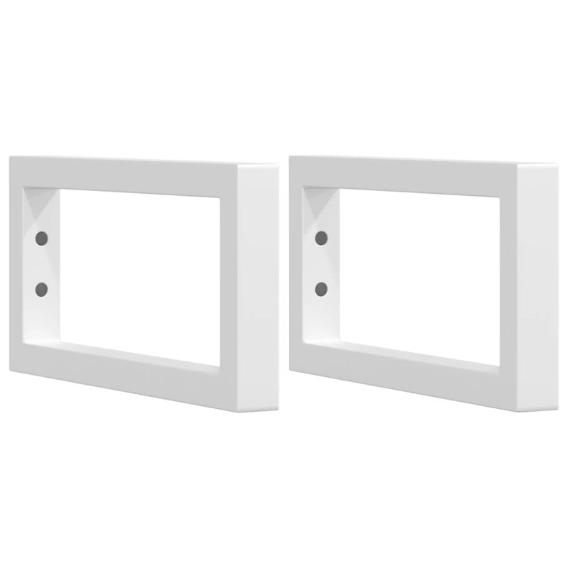  Shelf Brackets For Washbasin 2 Pcs Black Rectangular Steel, White, 3cm H x 30cm W x 15cm D