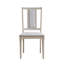 Marta Beige Linen & Natural Finish Side Chair (Set Of 2)