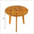 Acacia Round Outdoor Side Table With Slat Panel Design, Durable And Weather-Resistant For Versatile Use