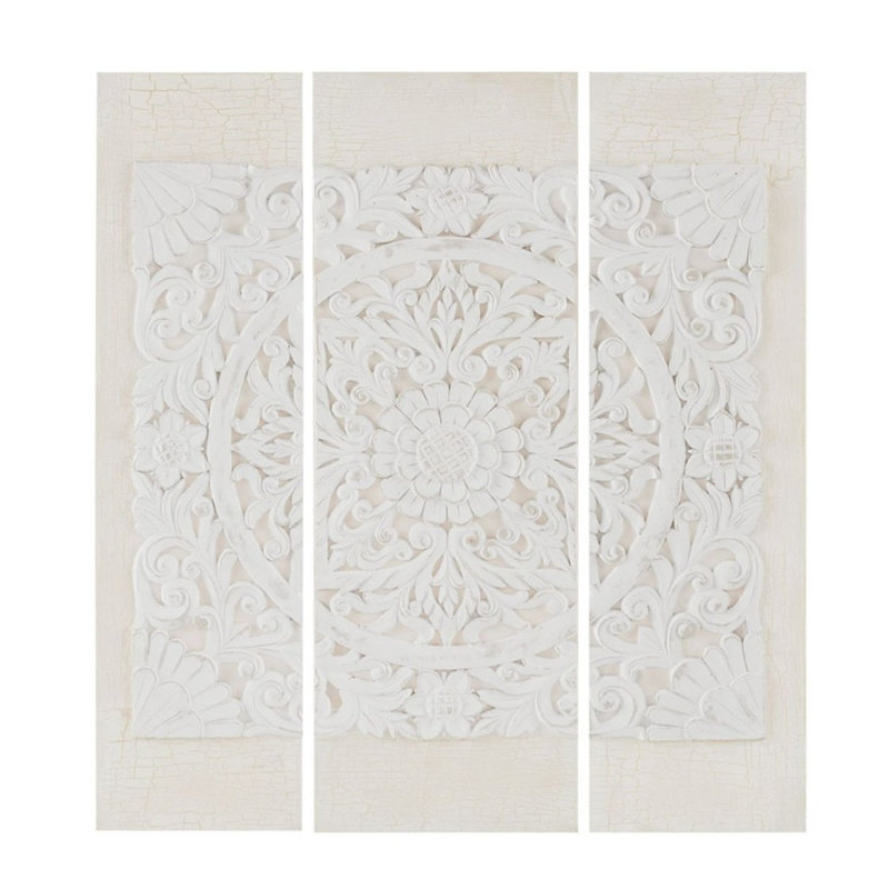 Triptyque, ensemble de 3 toiles dimensionnelles en résine
