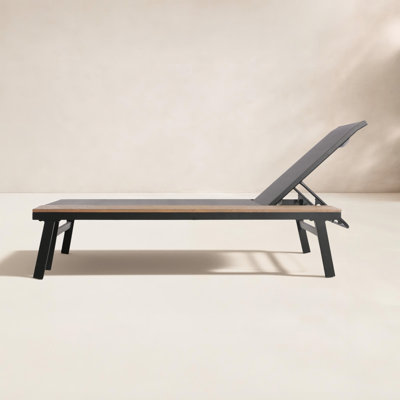 Christine 34" Eucalyptus Patio Chaise Lounge Set
