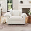 Modern Velvet Single Sofa with Storage Deep Seat Accent Chair Fluffy Armrest Pillows for Living Room-351781280